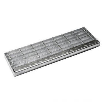 High Strength Safety Fireproof Steel Grating Stair Tread Welded with Checker Nosing